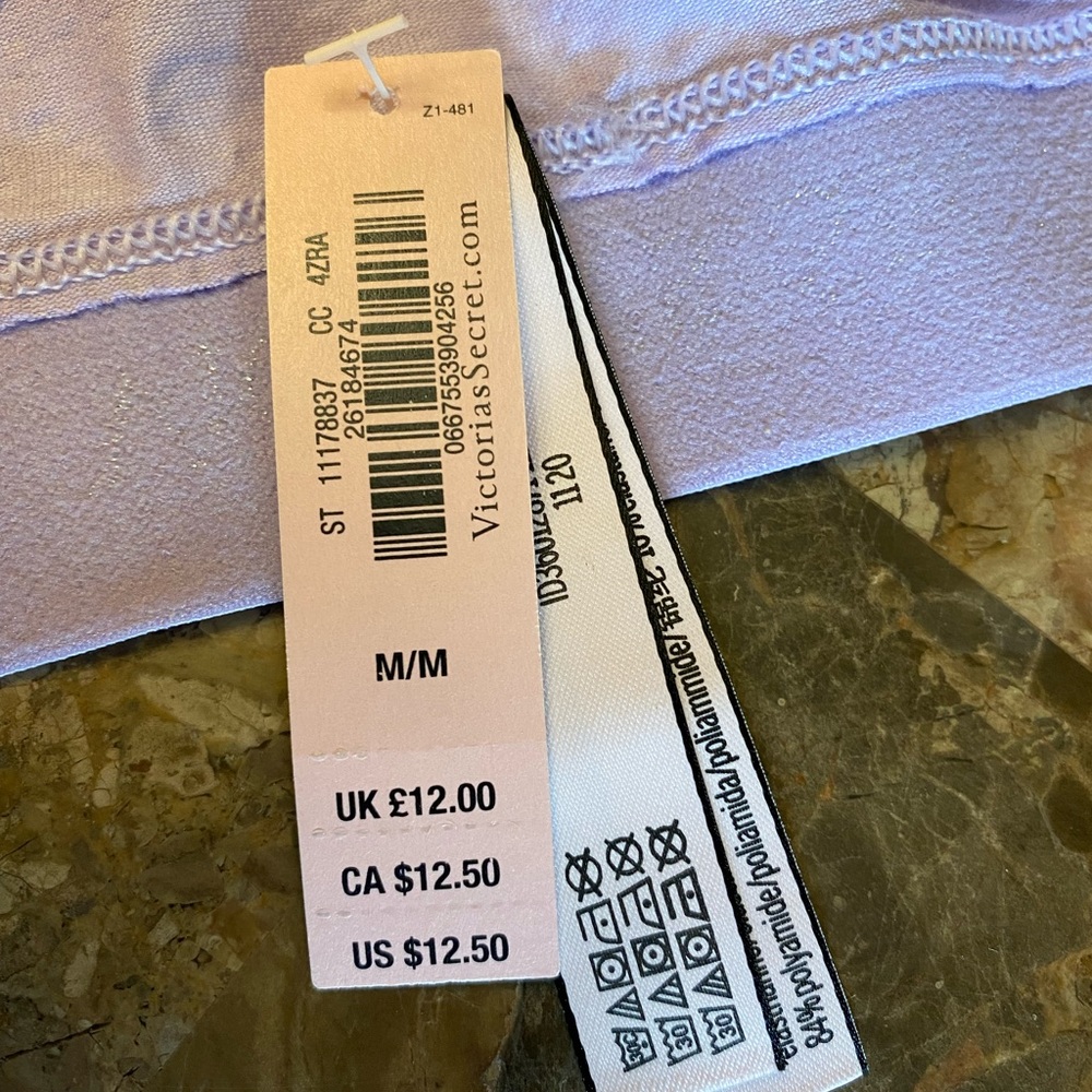 Victorias Secret Thong, size medium, color lilac